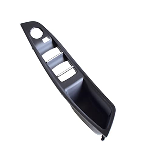 QINQIN LUQIQI Verbesserter linker treiberseitiger innerer Türgriff Panel Trim Beige schwarz fit für BMW 5. Serie F10 F11 F18 52 0I 523i 525i 528i 535i (Color : Black-Panel)