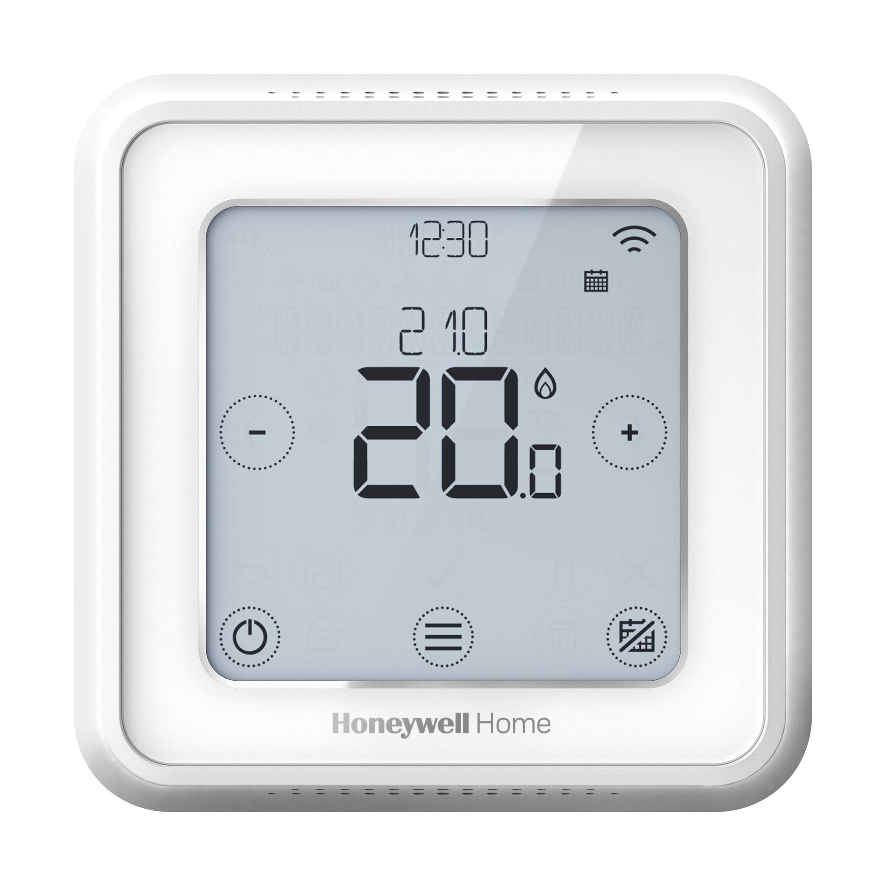 Honeywell Home Y6R910WF6068 Blanc T6 Smart WiFi Thermostat, Verbindung mit App für mehr Sparsamkeit und Effizienz. Kompatibel mit Apple HomeKit, Google Home, Amazon Alexa und IFTTT, Weiß, 103 x 103 mm