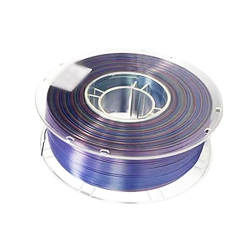 Silk Mehrfarbiges Mischfilament für 3D-Drucker, einfach zu druckende, bunte PLA-Spule, mehrfarbig wie Regenbogen, 1,75 mm glänzende Oberfläche, 1 kg (Farbe: 4)