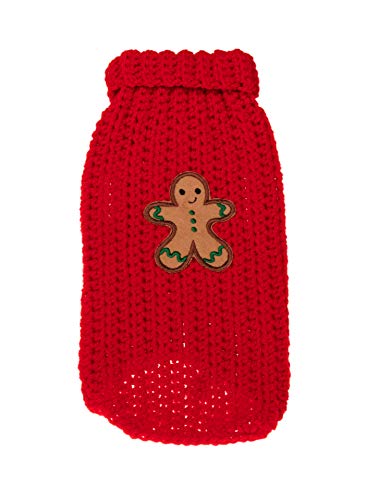 MICHI MICHI-SCMX01-XL Maglione Natale Xmas Sweater Gingerbread Red XL Hundepullover