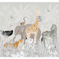 Art for the home Fototapete Dschungel, animal print, Mehrfarbig - 280cmx300cm