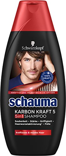 Schwarzkopf Schauma Karbon Kraft 5 Shampoo, 5er Pack (5 x 400 ml)