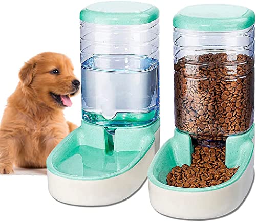 Edipets, Automatischer Futterspender Katze, Hunde, 2 Einheiten, 3.8L, Futter- und Wasserspender für Haustiere (Grün)