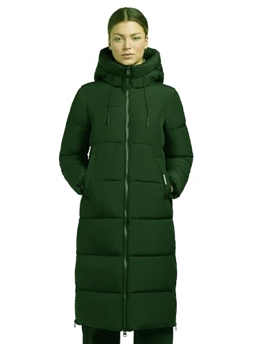 Khujo Miri Damen Wintermantel Steppmantel Mantel Winterjacke Coat (DE/NL/SE/PL, Alphanumerisch, L, Regular, Regular, Jungle-Green)
