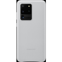 Samsung Leather Cover EF-VG988 - Hintere Abdeckung für Mobiltelefon - Aluminium, Leder - Hellgrau - für Galaxy S20 Ultra 5G (EF-VG988LSEGEU)