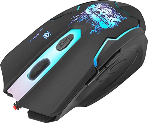 DEFENDER RGB Gaming Maus Skull GM-180L - 3200dpi - Kabel-USB inkl. Mauspad !!!Markenqualität!!!