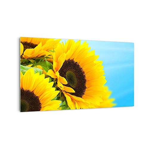 DekoGlas Küchenrückwand 'Sonnenblume bei Tag' in div. Größen, Glas-Rückwand, Wandpaneele, Spritzschutz & Fliesenspiegel
