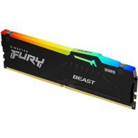 Kingston FURY Beast RGB - DDR5 - Modul - 16 GB - DIMM 288-PIN - 5600 MHz / PC5-44800 - CL36 - 1.25 V - ungepuffert - on-die ECC - Schwarz (KF556C36BBEA-16)