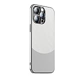 LOFIRY Dünne Schutzhülle für iPhone 15Pro Max/15 Pro/15 Plus/15, mit Metall-Kameraloch und Objektivfolie, modische Handyhülle für Damen und Herren (Silber, 15)