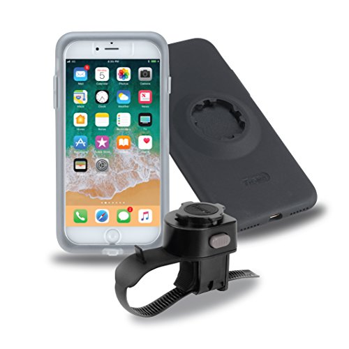 Tigra Sport Fitclic MountCase 2 Bike Kit Smartphone Hülle und Fahrradhalterung im Set für Apple iPhone 7 - Schwarz