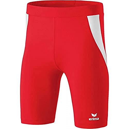 Erima Erwachsene Shorts Tight, Rot/Weiß, M