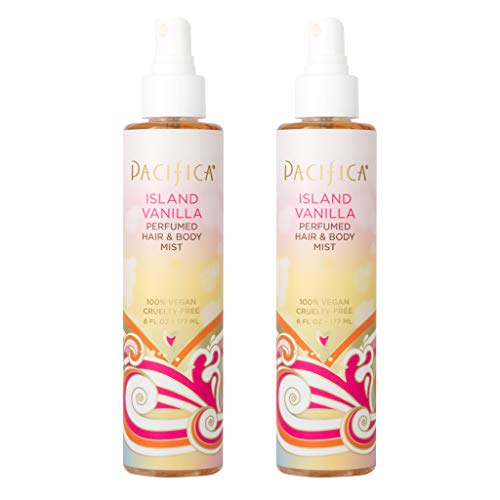 Pacifica Beauty | Island Vanilla Hair & Body Spray | 6 fl oz, 2 Pack | All Natural Hair and Body Mist | 100% Vegan and Cruelty Free | Phthalate-Free, Paraben-Free | Clean Fragrance