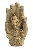 kailash Räucherstäbchenhalter Sandstein Ganesha gebende Hand Halter für Räucherstäbchen Fair Trade (Ganesha)