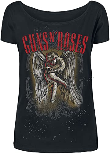 Guns N Roses Sketched Cherub Frauen T-Shirt schwarz XL, 100% Baumwolle, Band-Merch, Bands