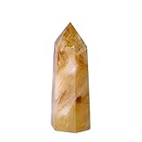 TELONI Natural Golden Healer Fire Quarz Tower Zauberstab Kristallturm Heilung Kristall Reiki Edelstein (Size : 6-7cm)