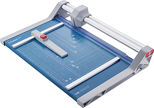 Dahle 550 Papierschneider Modell 2020 (bis DIN A4, 20 Blatt Schneidleistung, 2 mm Schnitthöhe) blau