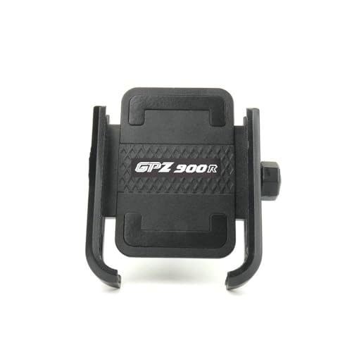 GUODIBAIHUO Ständer Für Mobiltelefone Motorrad Lenker Rückspiegel Handy Halter GPS Stand Halterung Für Kawasaki GPZ900R GPZ 900R GPZ900 R 2024 (Farbe : Black Handle Bar, Größe : 1)