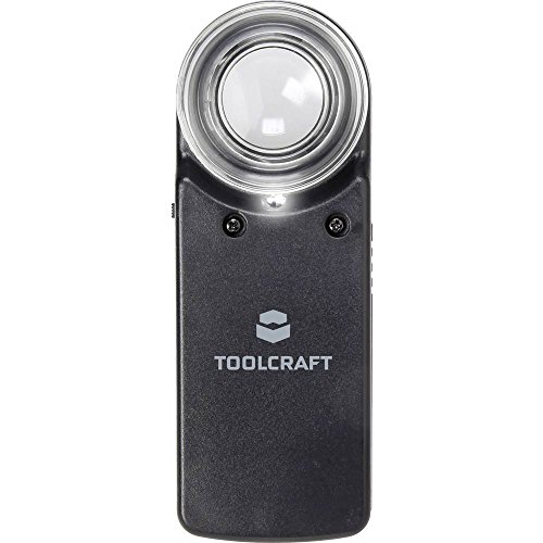 TOOLCRAFT 1303080 Handlupe mit LED-Beleuchtung Vergrößerungsfaktor: 15 x Linsengröße: (Ø) 20 mm