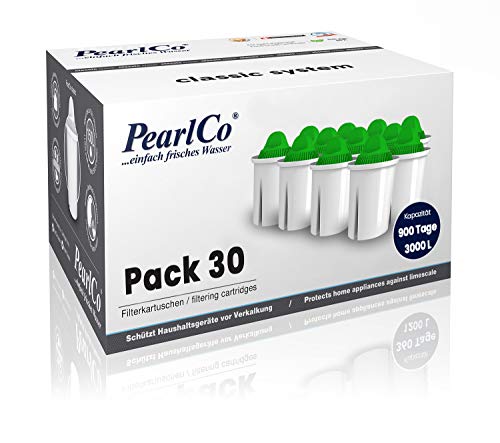 PearlCo - Alkaline classic Pack 30 Filterkartuschen für basisches Wasser - passend zu Brita classic