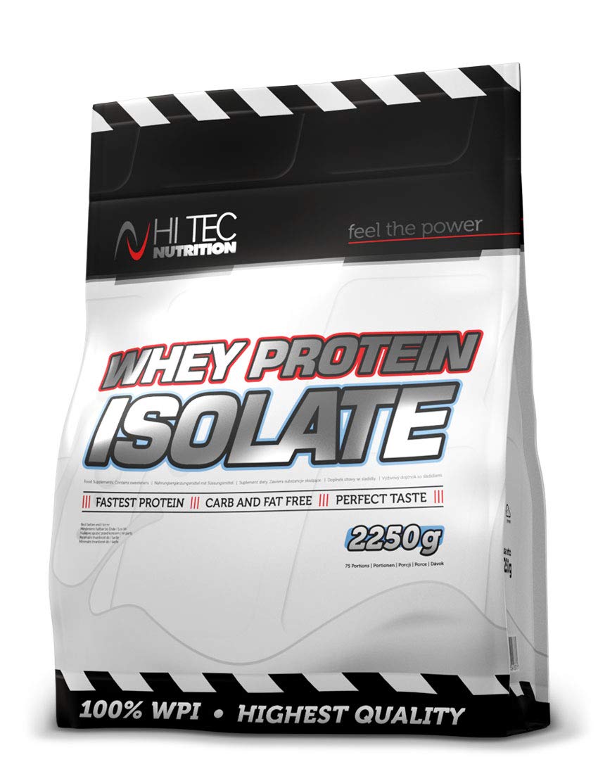 HI TEC NUTRITION Whey Protein Isolat - 2250g, Schoko - 100% Whey Isolate - BCAA, Nahrungsergänzungsmittel, für Sportler, Ernährung