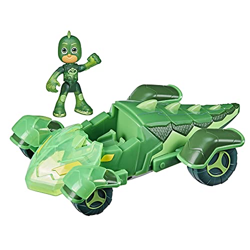 PJ Masks Heldenflitzer Geckomobil, Vorschulspielzeug mit Lichteffekten und Gecko Action-Figur für Kinder ab 3 Jahren