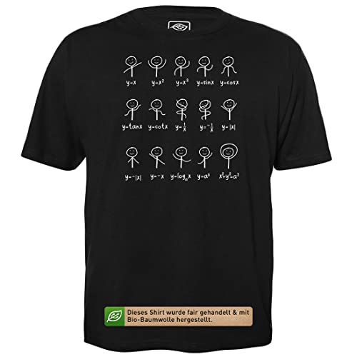 Mathetanz - Herren T-Shirt für Geeks mit Spruch Motiv aus Bio-Baumwolle Kurzarm Rundhals Ausschnitt, Größe XXL