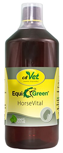 cdVet Naturprodukte EquiGreen HorseVital 1 Liter - Pferde - Leistungsfähigkeit - intakte Haut + glänzendes Fell - Verdauung - Stoffwechsel - Versorgung mit Mikronährstoffen - Entgiftungsorgane -