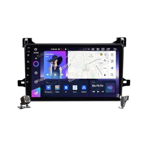 YLOXFW Android 12.0 Autoradio Stereo Navi mit 4G 5G WIFI DSP Carplay für Prius XW50 2015-2020 Sat GPS Navigation 9 zoll MP5 Multimedia Video Player FM BT Receiver,M400s