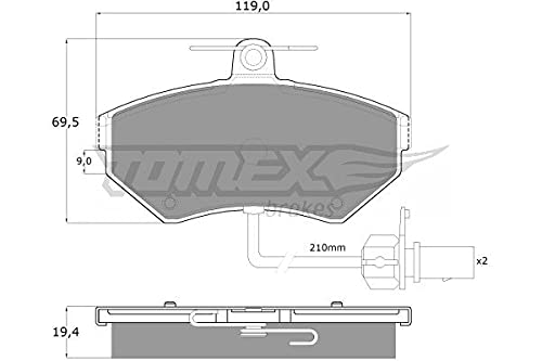 TOMEX brakes Bremsbeläge TX 13-121 Bremsklötze,Scheibenbremsbelag AUDI,VW,SEAT,A4 Avant (8ED, B7),A4 Limousine (8D2, B5),A4 Avant (8E5, B6)