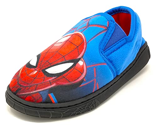 SPIDER-MAN Jungen oder Mädchen Marvel Spiderman Kinderhausschuhe, Blau, Größe 11 UK, 29 EU