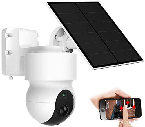 7links Echo Kamera: Solar-Akku-Überwachungskamera mit Full HD, Pan-Tilt, WLAN und App (Überwachungskamera Outdoor Akku)