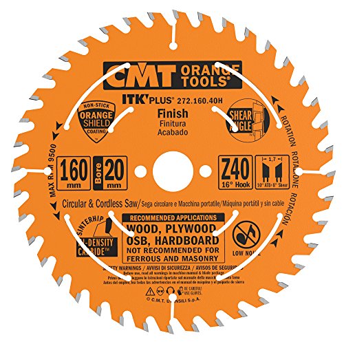 CMT - 272.160.40h ITK Plus HW Kreissägeblatt 160 x 1.7 x 20 (+ 16) Z = 40 ATB + Shear