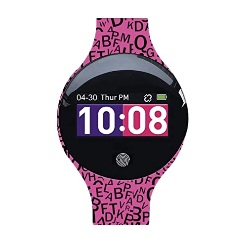 Fitnesstracker mit Schrittzähler Schlafmessung Nachrichtenalarm Wechselarmband - Smartwatch 9722 (Pink / Schwarz)