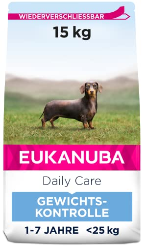 Eukanuba fettarmes Hundefutter für mittelgroße Hunde, Trockenfutter mit Huhn (1 x 15 kg)