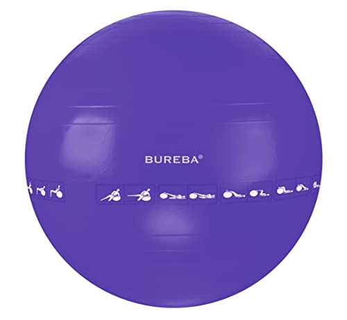 BUREBA Ball Gymnastikball inkl. Handpumpe 65cm Purple Bureba Home