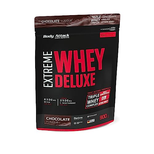 Body Attack Protein Extreme Whey Deluxe, Chocolate Cream, 900g Beutel