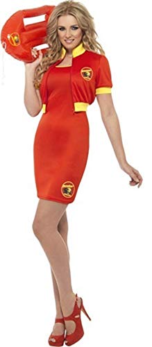 Fancy Me Damen Sexy Baywatch-Rettungsschwimmer TV Film Strand Kostüm Kleid Outfit - Rot, Rot, UK 12-14