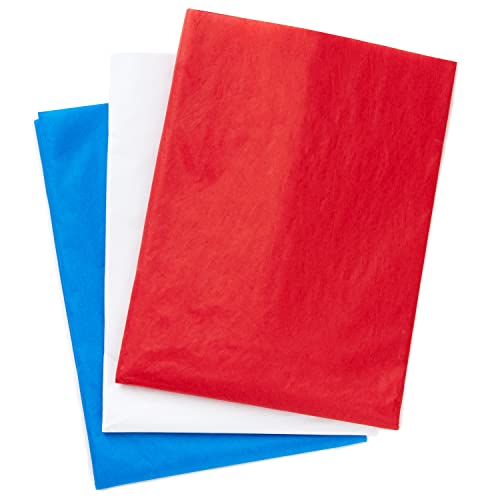 Hallmark Seidenpapier für Geschenkverpackungen (120 Blatt) für Geburtstage, Abschlussfeiern, 4. Juli, Weihnachten, Chanukka, Rot, Weiß und Blau