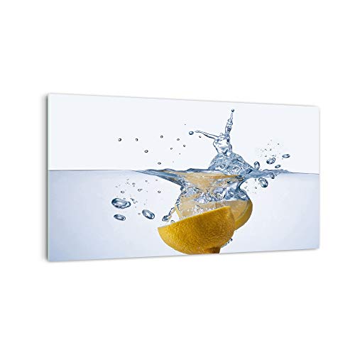DekoGlas Küchenrückwand 'Zitrone im Wasser ' in div. Größen, Glas-Rückwand, Wandpaneele, Spritzschutz & Fliesenspiegel