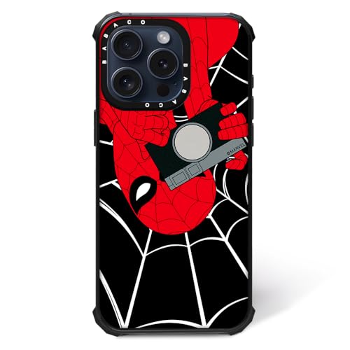 ERT GROUP Original und Offiziell Lizenziertes Marvel Muster Spider Man 027 Magnetisch Handyhülle für iPhone 14 PRO Case, Zoll Kompatibel mit MagSafe, stoßfest, Hülle, Black