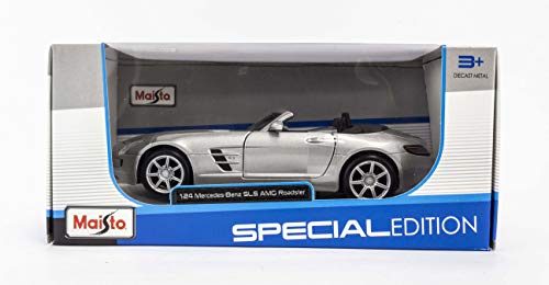 Maisto 31272 Mercedes SLS AMG Roadster Benz Modellauto, Silber, One Size