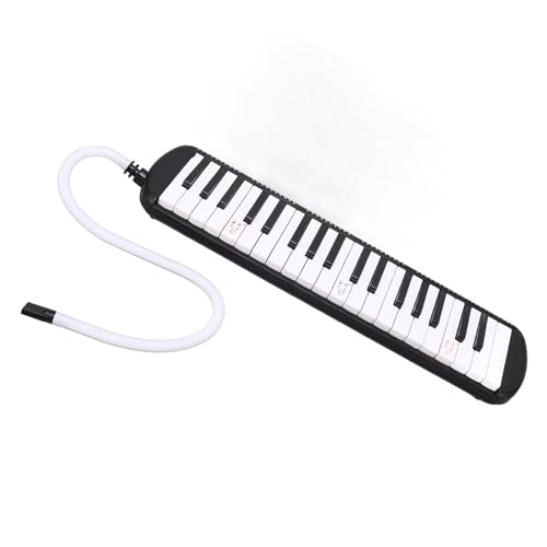 Tragbare Melodica, Melodica Instrument, Keyboard Sopran 37 Tonart für Anfänger Kinder(black)