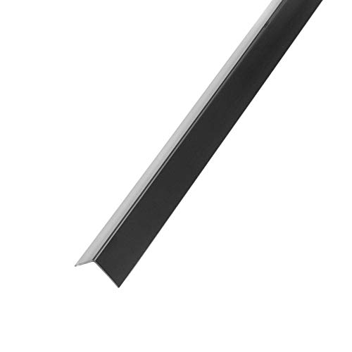 DQ-PP WINKELPROFIL | 10x10mm | 50m (50x 1m) | Farbe: Schwarz | Material: PVC | Kunststoff Winkelleiste | Außenecke Kantenschutz Wand L Profil Eckprofil Kunststoffwinkel