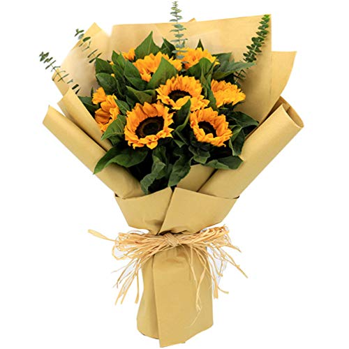 NUOBESTY Florales Geschenkpapier Blumenstrau?packpapier-Blumenverpackungsversorgungen der braunen Packpapierblumenstrau?hülsen 40pcs Geschenkpapier