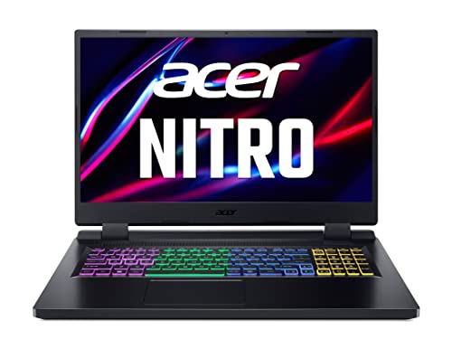 Acer Nitro 5 (AN517-55-78NJ) Gaming Laptop 17 Zoll Windows 11 Home - FHD 144 Hz IPS Display, Intel Core i7-12700H, 16 GB DDR4 RAM, 1.000 GB M.2 PCIe SSD, NVIDIA Geforce RTX 3070 Ti - 8 GB GDDR6