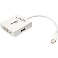 LINDY 41035 - DisplayPort Adapter, Mini DP Stecker auf HDMI, DVI, VGA