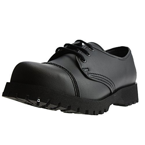 Boots & Braces - 3-Loch Vegetarian (Vegi) Schuhe Schwarz Größe 47 (UK13)