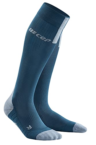 CEP - Run Socks 3.0 für Damen | Kompressionsstrumpf mit präzisem Druckverlauf in blau/grau | Größe II