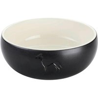 HUNTER Keramik-Napf Lund, Trink- und Fressnapf für Hunde und Katzen Farbe schwarz, Größe 1900 ml