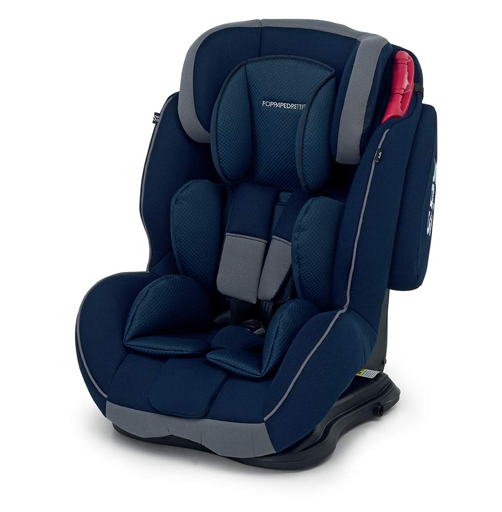 Foppapedretti, Dinamyk Autositz, Gruppe 1/2/3 (9–36 kg) für Kinder von 9 Monaten bis 12 Jahren, Fahrzeugbefestigung mit Fünf-Stufen-Gurt, 66 x 50 x 76 cm, blau (Ocean)